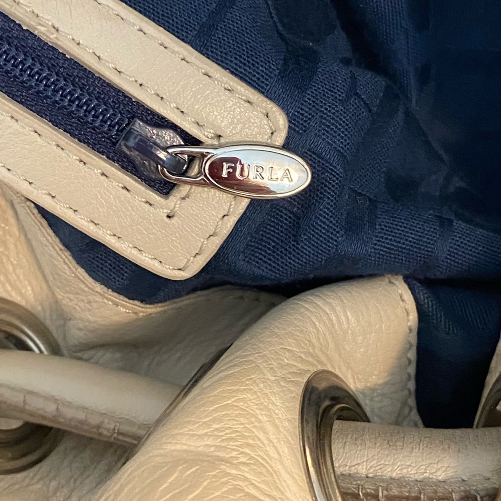 Furla Taupe Leather Top Handle Bag. Great used condition. Preloved - Picture 12 of 15